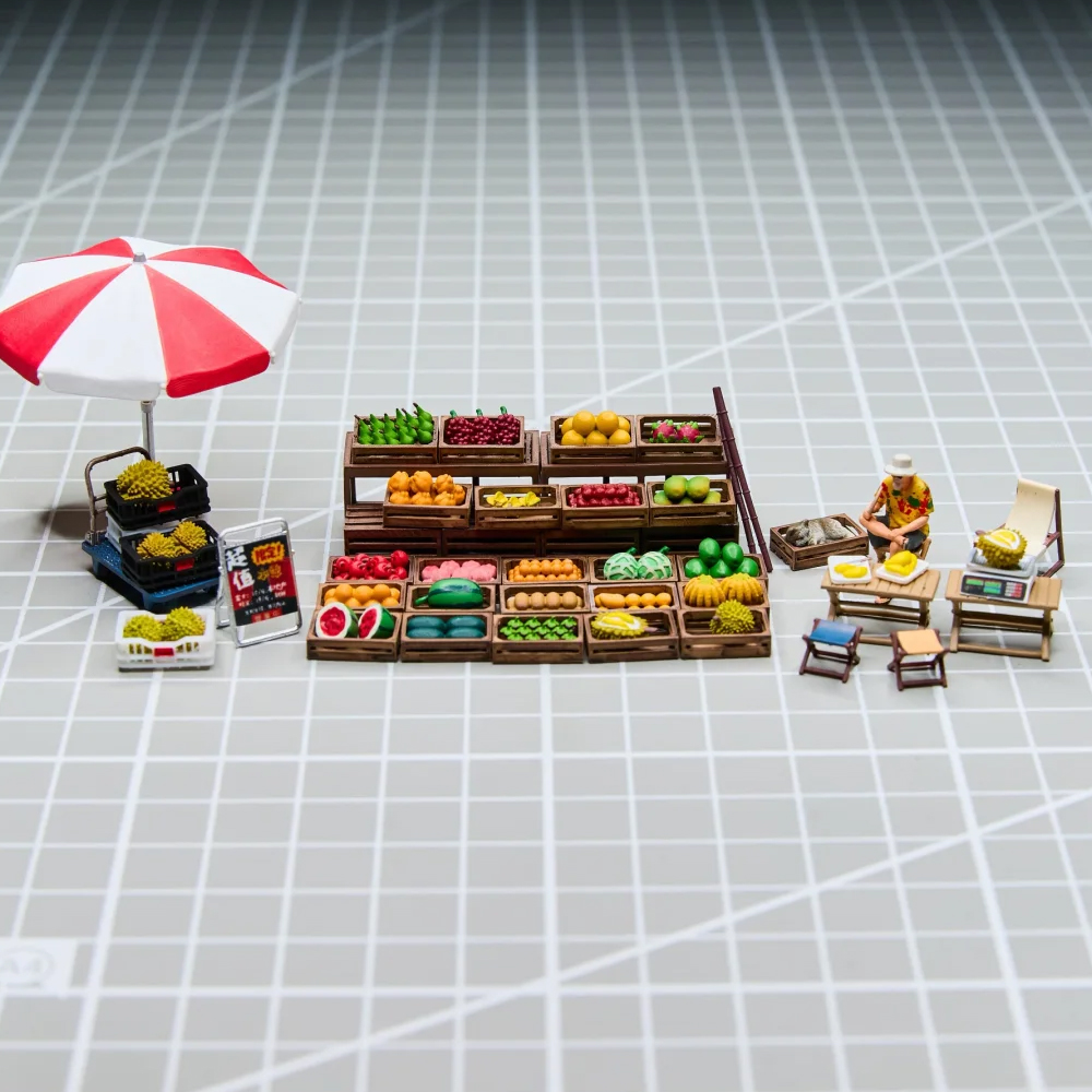 Model Kit Diorama - Kicarmod 1/64 Fruit Stand Model Kit