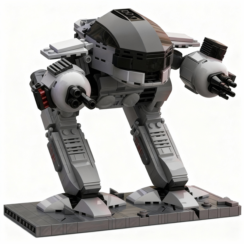 Model Kit Robocop - 727pcs MOC Miniland Dioramas 7 RoboCop