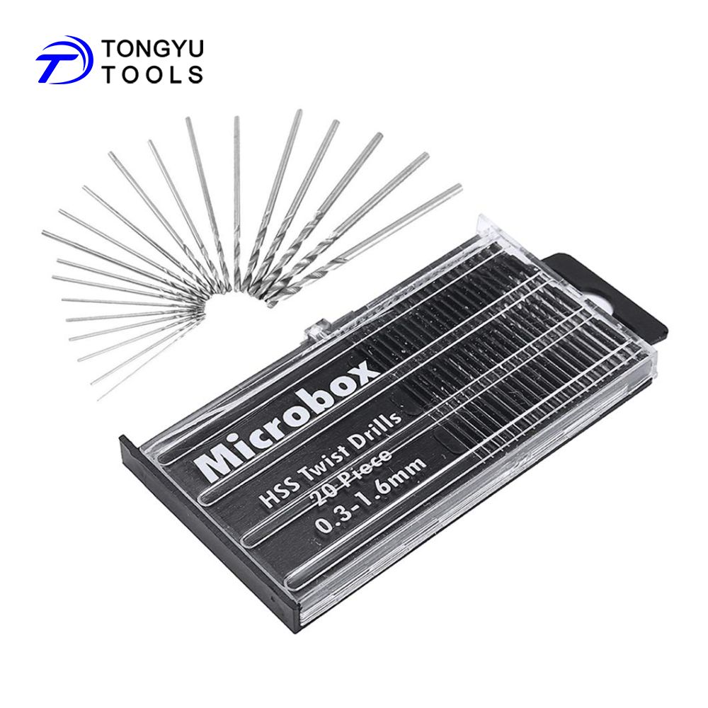 Model Kit Vise - 20Pcs Mini Twist Drill Bit Micro