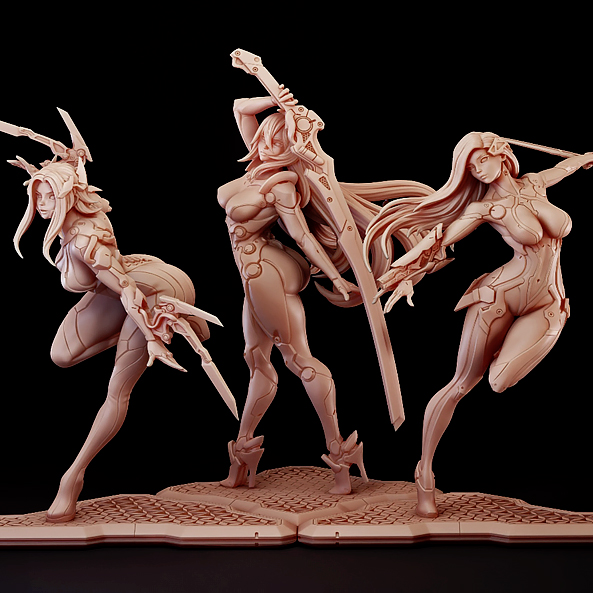 1/24  (3 people) Resin model c - مراجعة Model Kit Waifu وسعره