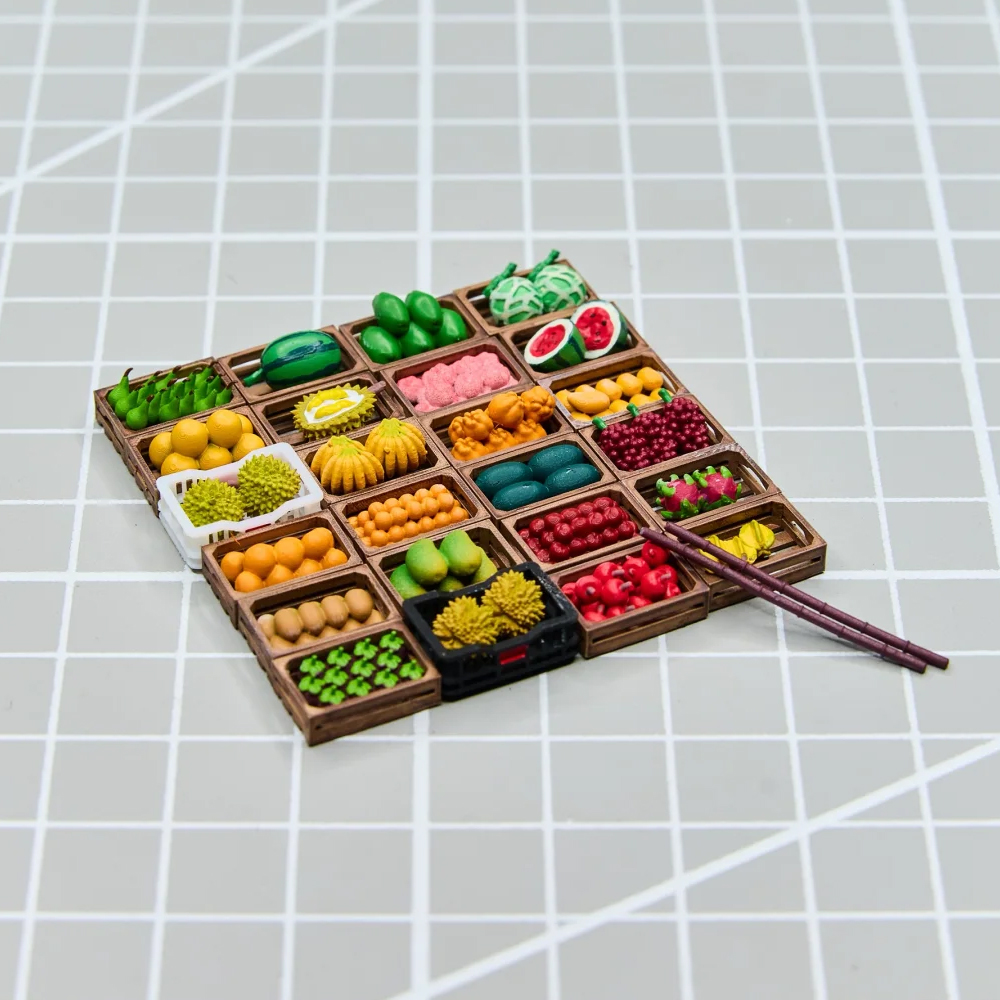 Kicarmod 1/64 Fruit Stand Mode - مراجعة Model Kit Diorama وسعره