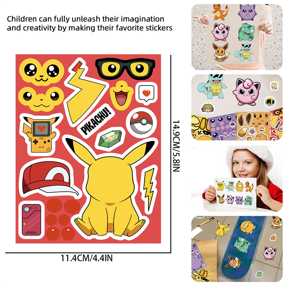 16 Sheets Pokemon Make a Face  - مراجعة Model Kit Diorama وسعره