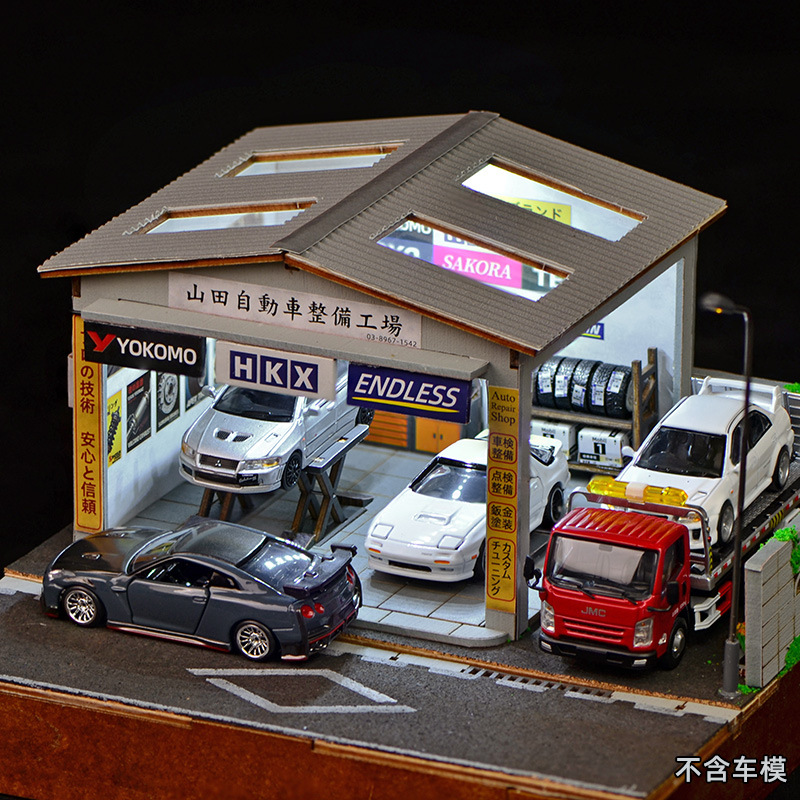 1:64 Scale DIY Auto Repair Sho - مراجعة Model Kit Diorama وسعره