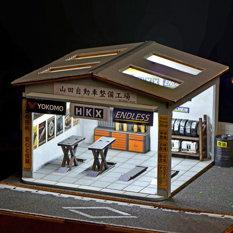 1:64 Scale DIY Auto Repair Sho - مراجعة Model Kit Diorama وسعره