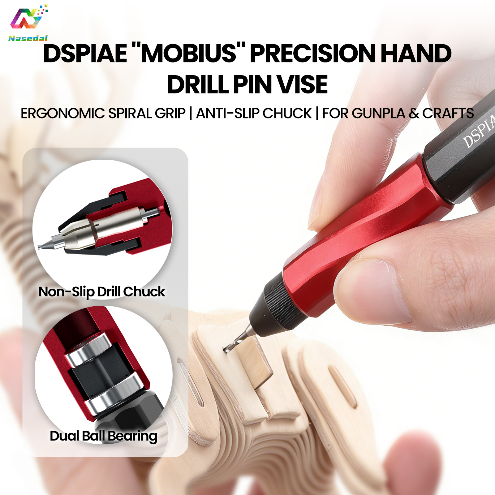 DSPIAE AT-MHD Mobius Hand Dril - مراجعة Model Kit Vise وسعره