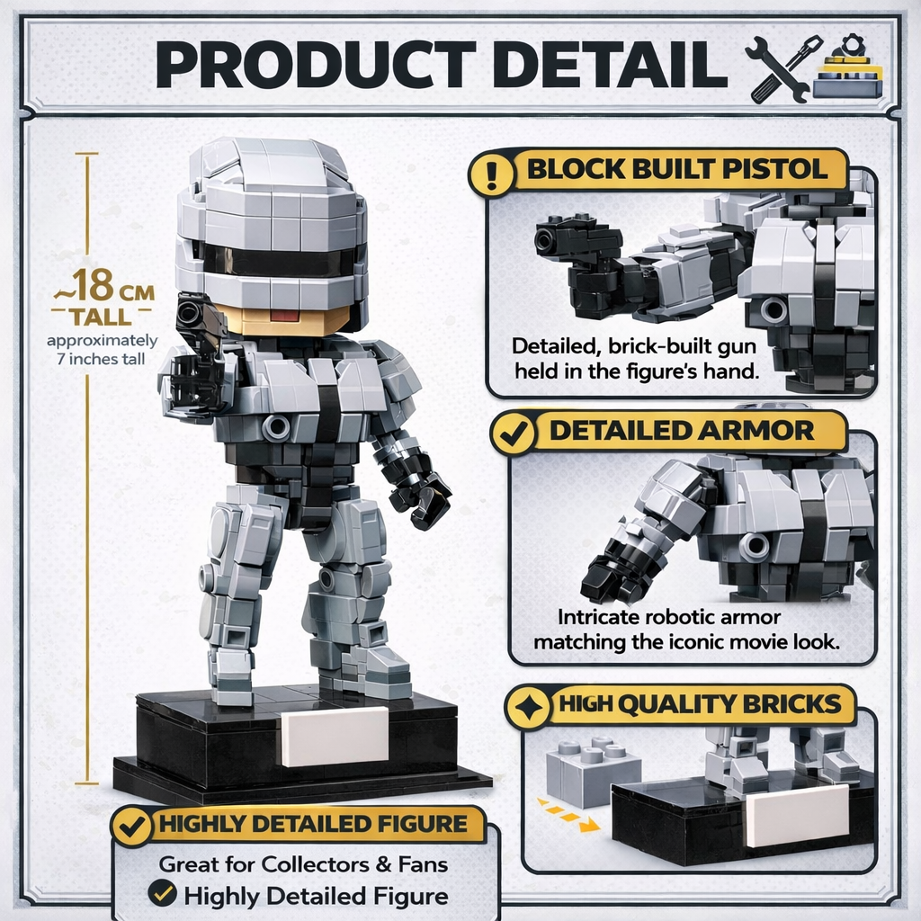 MOC Sci-Fi Police Robot Buildi - مراجعة Model Kit Robocop وسعره