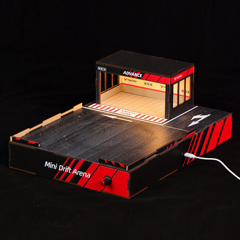 1:64 Scale DIY Drift Track Dio - مراجعة Model Kit Diorama وسعره