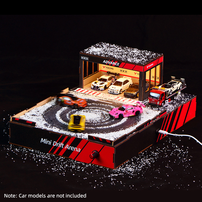 1:64 Scale DIY Drift Track Dio - مراجعة Model Kit Diorama وسعره