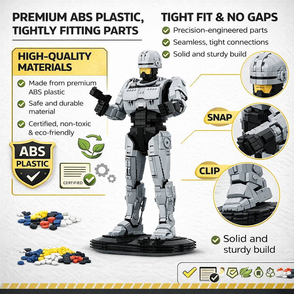 MOC Sci-Fi Robot Building Bloc - مراجعة Model Kit Robocop وسعره