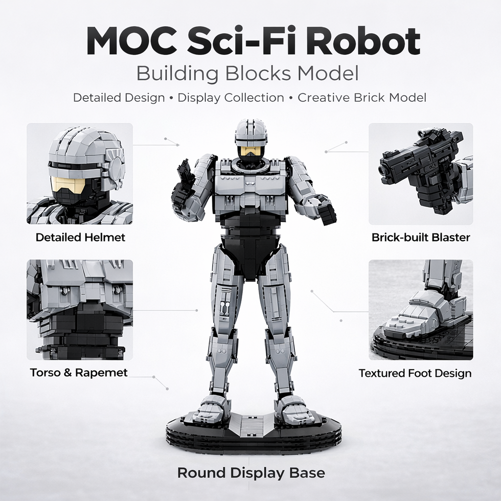 MOC Sci-Fi Robot Building Bloc - مراجعة Model Kit Robocop وسعره