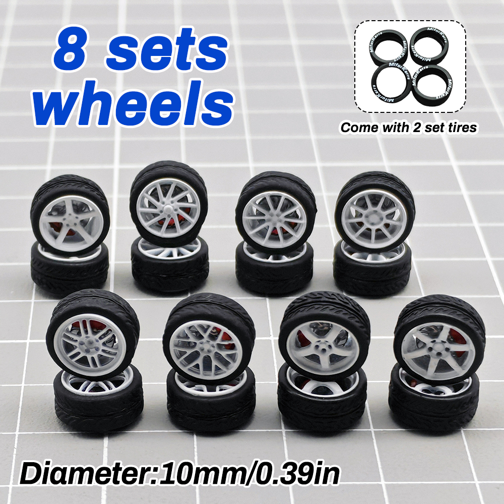 1/64 Model Car Wheels Tires 8  - مراجعة Model Kit Car وسعره