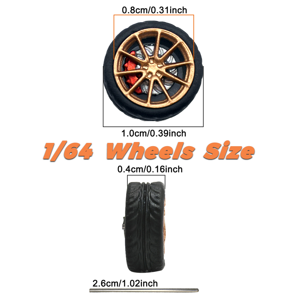 1/64 Model Car Wheels Tires 8  - مراجعة Model Kit Car وسعره