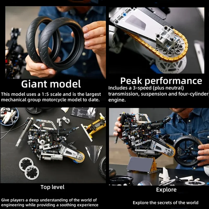 New 1920pcs Car Toy Motorcycle - مراجعة Model Kit Simulator وسعره