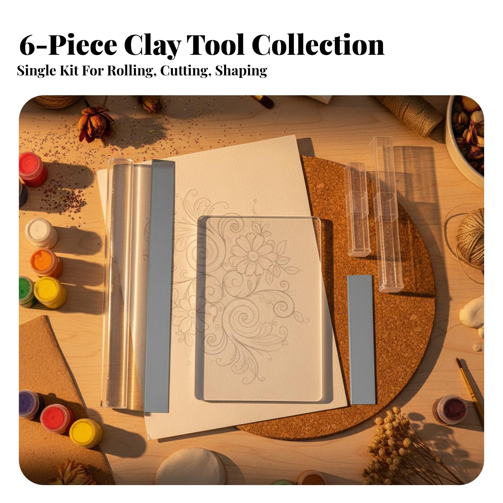 6 Pieces Acrylic Clay Cylinder - مراجعة Model Kit Tools وسعره