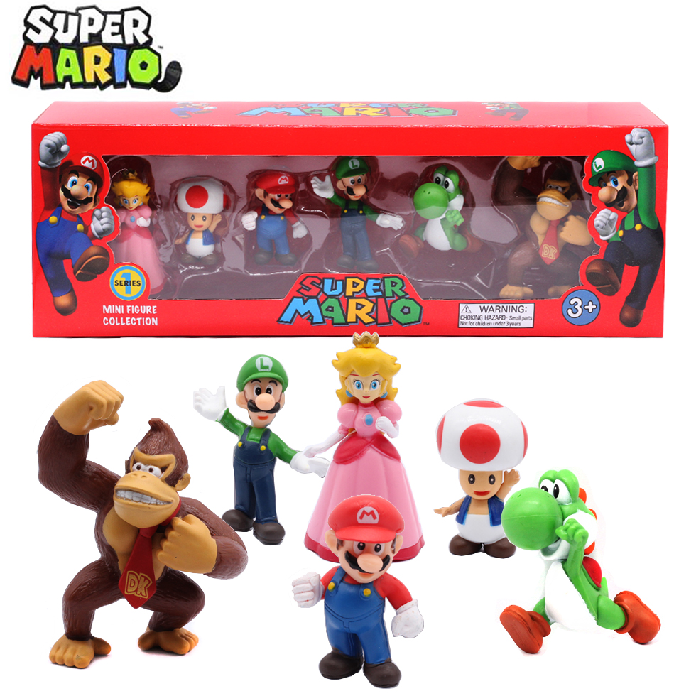 # 6pcs/set Super Mario Bros PV - مراجعة Model Kit Bandai وسعره